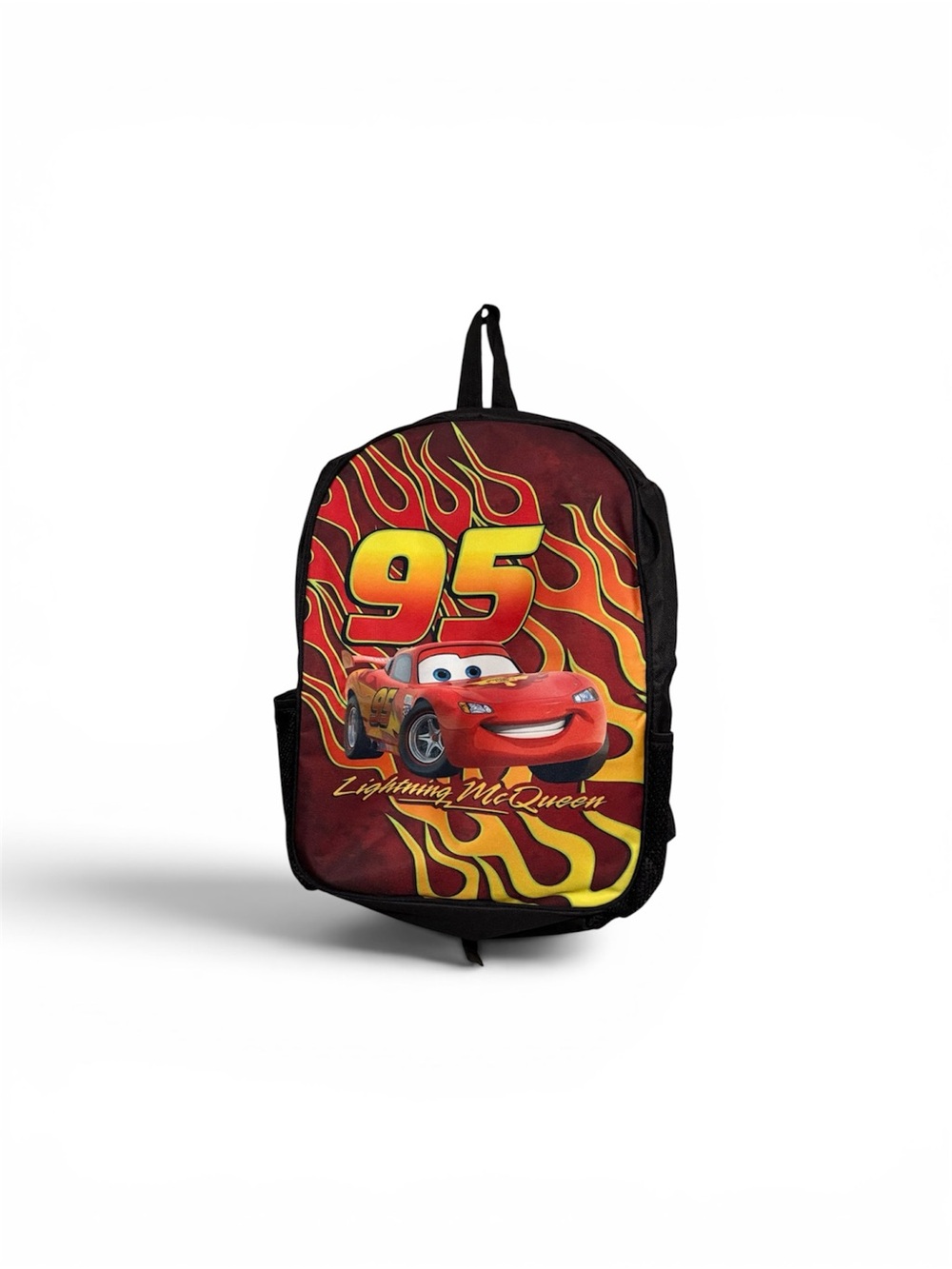 Disney Lightning McQueen Flame Print Red and Yellow Kids Backpack